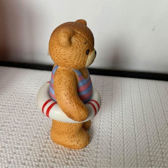NIB Vintage 1985 Lucy &amp; Me Girl Bear Swim Tube August Figurine#102806 - Picture 2 of 4